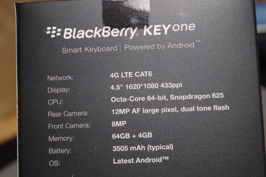 ｢BlackBerry KEYone Black Edition｣を購入したので遅まきながら開封&レビューしてみる。