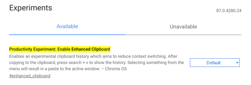 Chromebookでクリップボードの履歴機能を有効にする方法