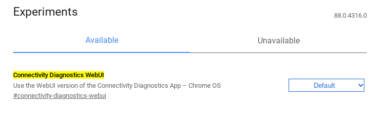 Chromebookにネットワーク接続診断アプリが新しく追加されます