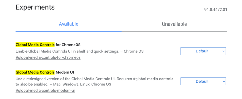 ChromebookでChromecastのメディアコントロールを無効にする方法