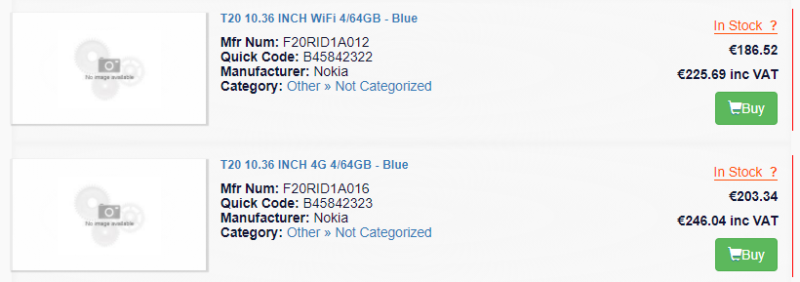 ノキアの10.36インチタブレット｢Nokia T20｣の価格と一部のスペックが英国の販売店に掲載される