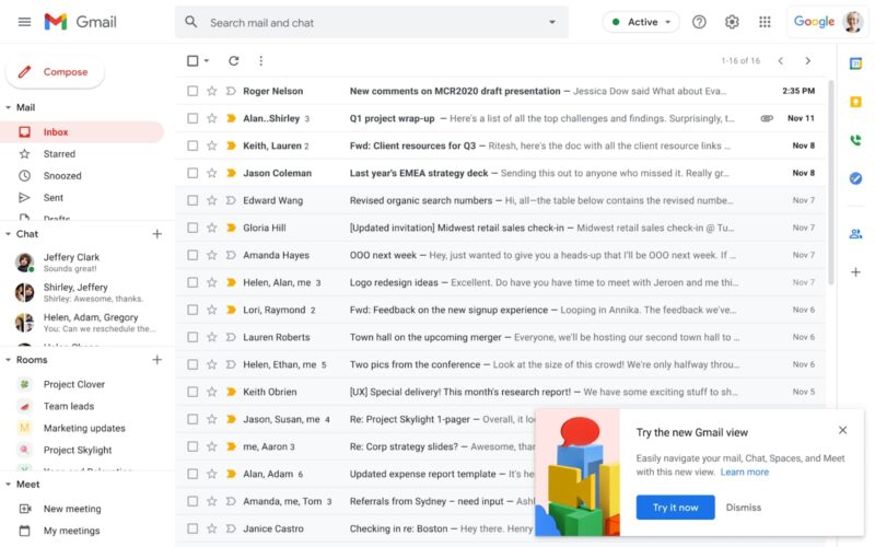 GoogleがWeb版Gmailに新しい｢統合ビュー｣を導入することを発表