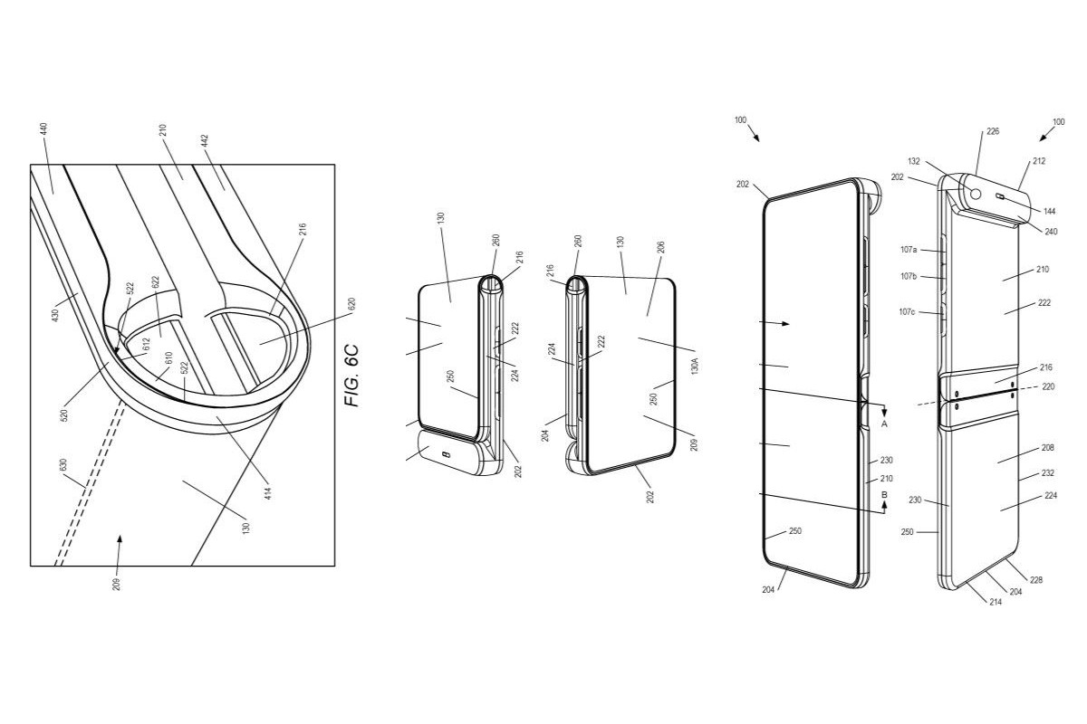 モトローラは、外側に折りたたむ折り畳み式携帯電話のデザインの特許を取得しました