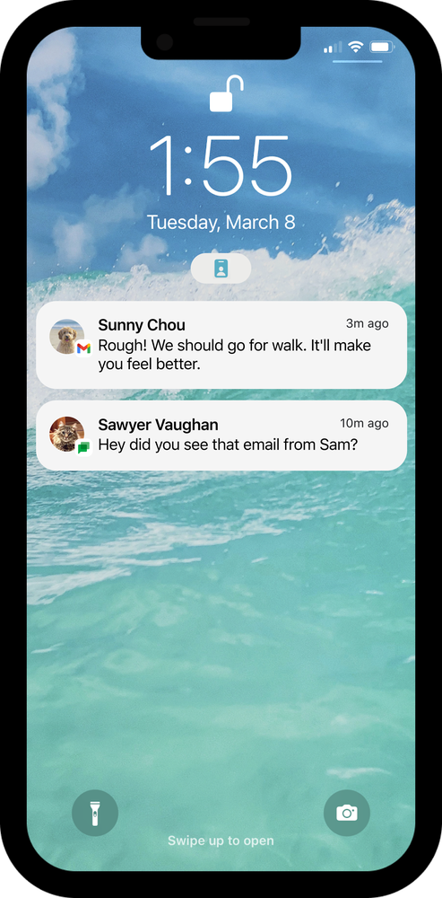 iOSのGmailとChatが集中モードでも通知される連絡先を選択できるようになりました