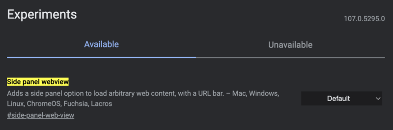 ChromeブラウザのサイドパネルでWebページを開くことができるようになりました