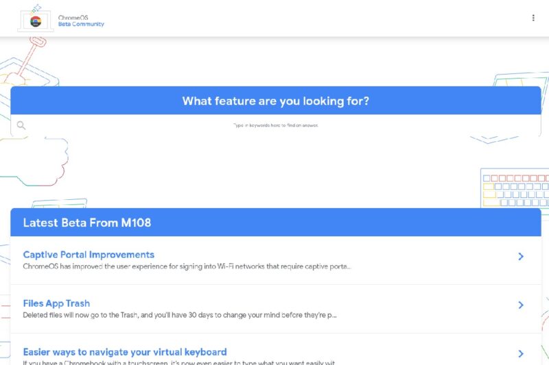 GoogleがChromebookの新機能を検索できる｢Beta Tester Hub｣をリリース