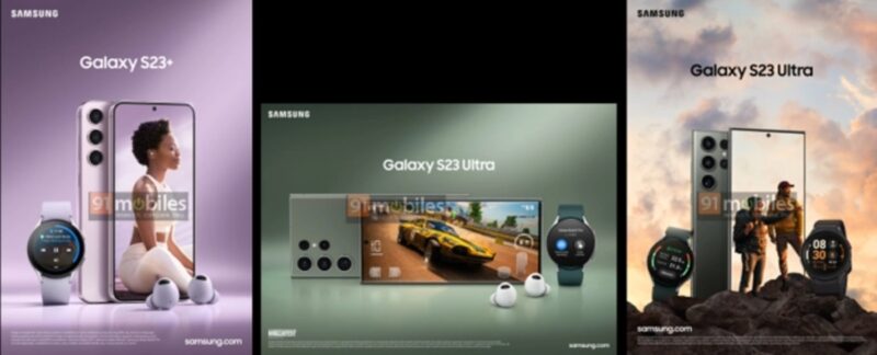 Samsung Galaxy S23+ と S23 Ultra の公式プロモ画像がリーク