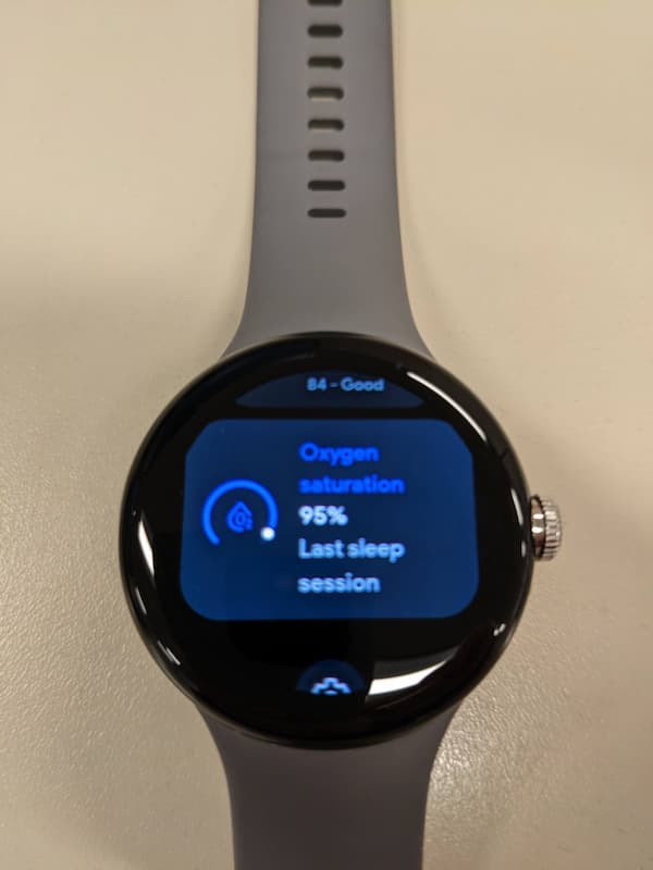 Pixel Watch に｢睡眠中の血中酸素飽和度(SpO2)｣が表示されたとの報告