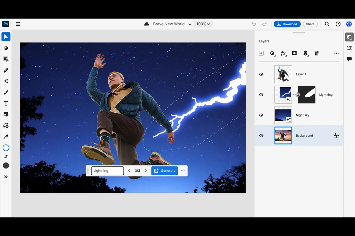 Adobe Photoshop Web版 と Express のAI機能が Chromebook Plus に対応