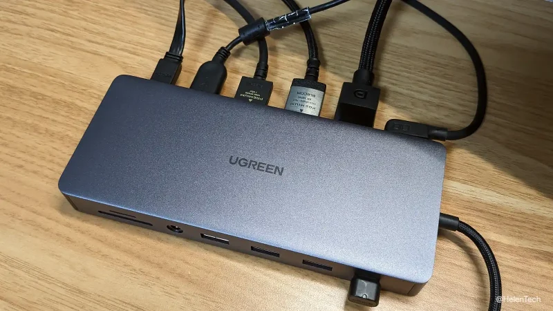 Actual review of the UGREEN Revodok Pro 313 13-in-1 USB-C hub.  I tried it on a Chromebook